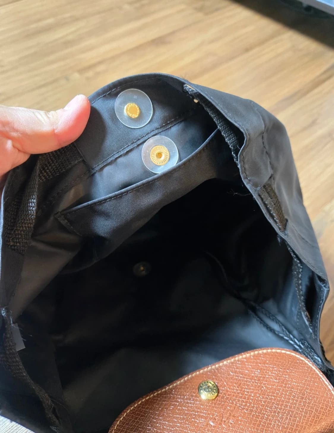 롱샴 르 플리아쥬 백팩 오리지널 L 블랙 [정품] 상품이미지6