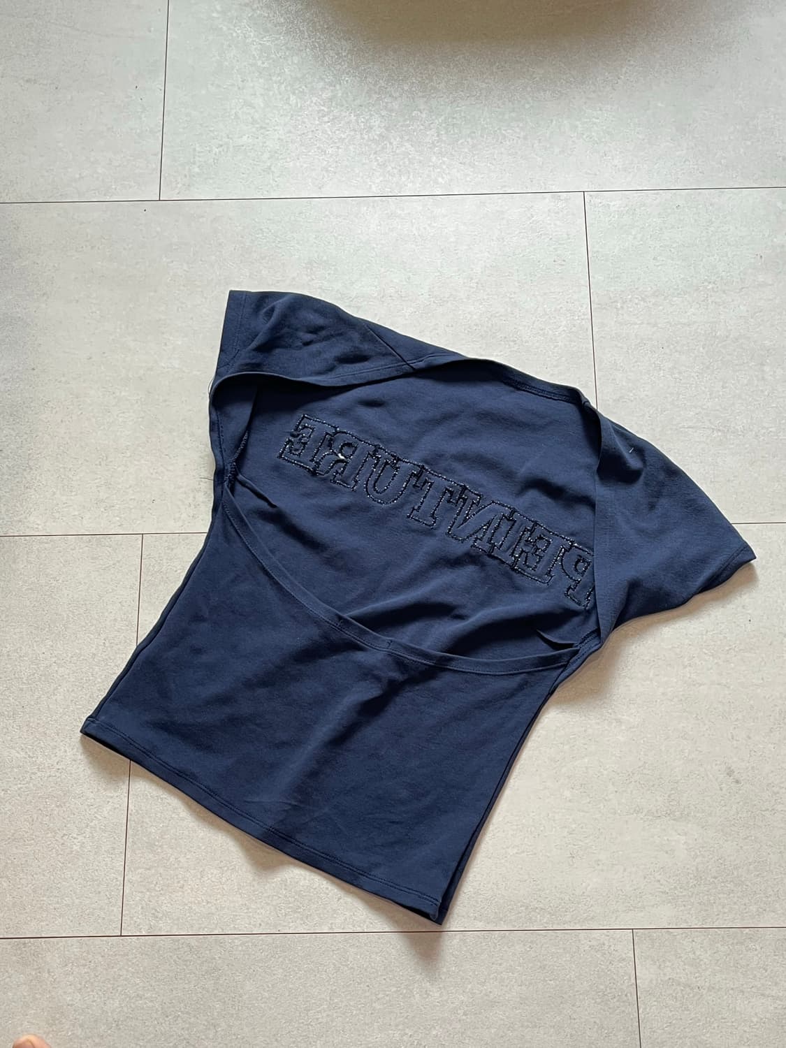 페인츄얼 백리스 티셔츠 미드나잇 네이비 상품이미지3