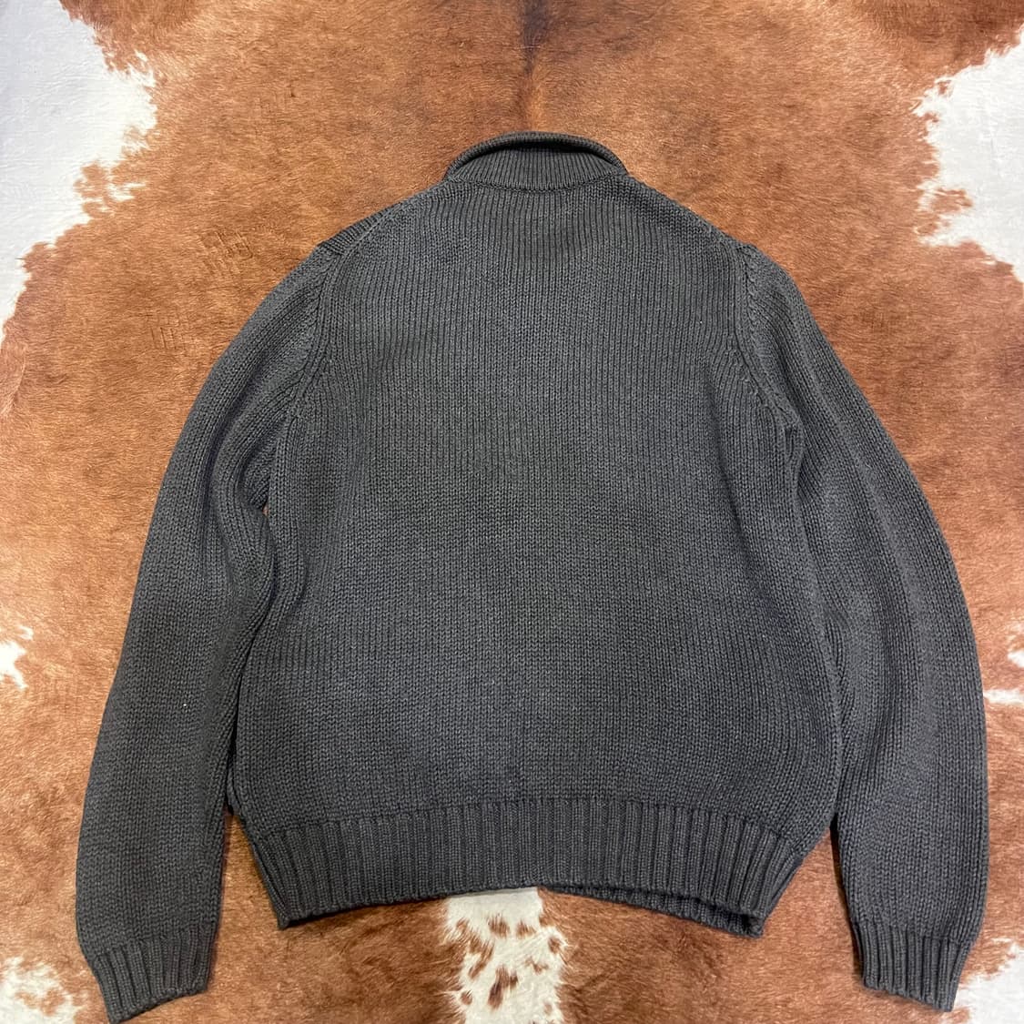 폴로 레터링 니트자켓 상품이미지9