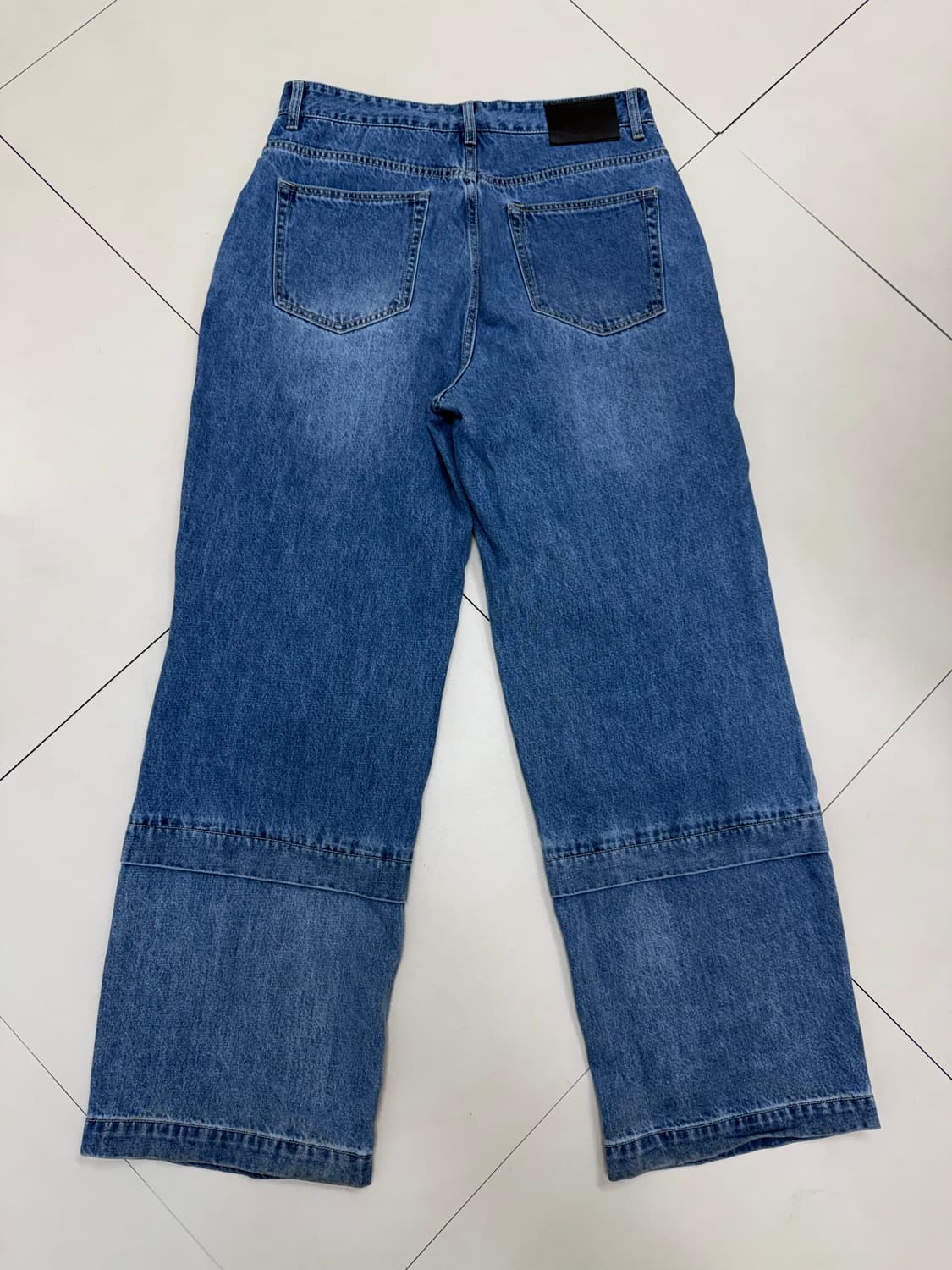 Minav 미나브 버디 와이드 퍼티그 디테일 카고 데님팬츠 상품이미지5