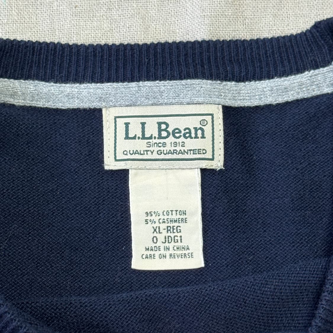 엘엘빈 캐시미어 네이비 니트 XL 상품이미지5