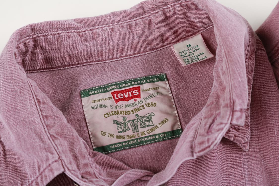 [M] 90's 리바이스 워싱 데님셔츠 상품이미지5