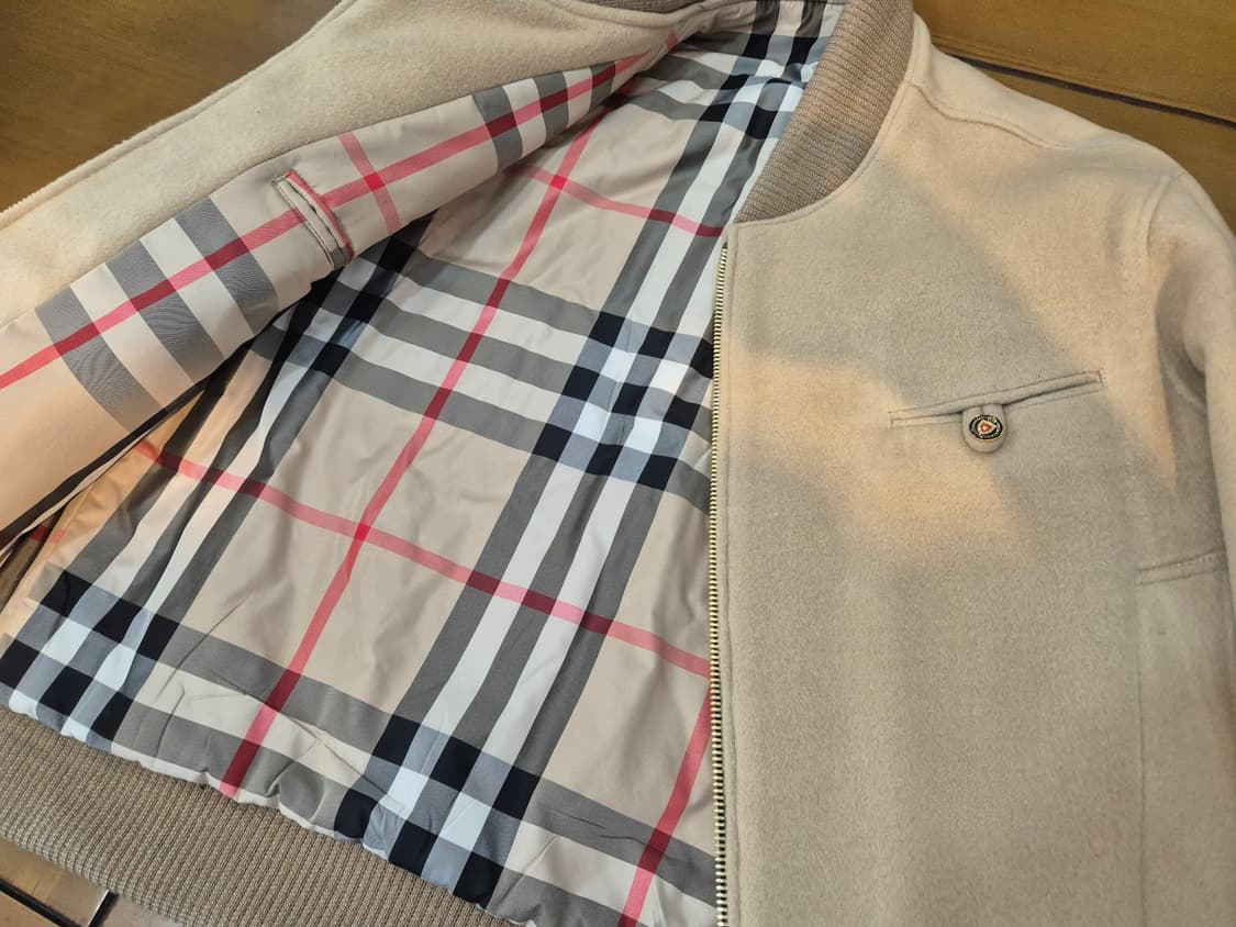 베이지 울 시보리 자켓 상품이미지6