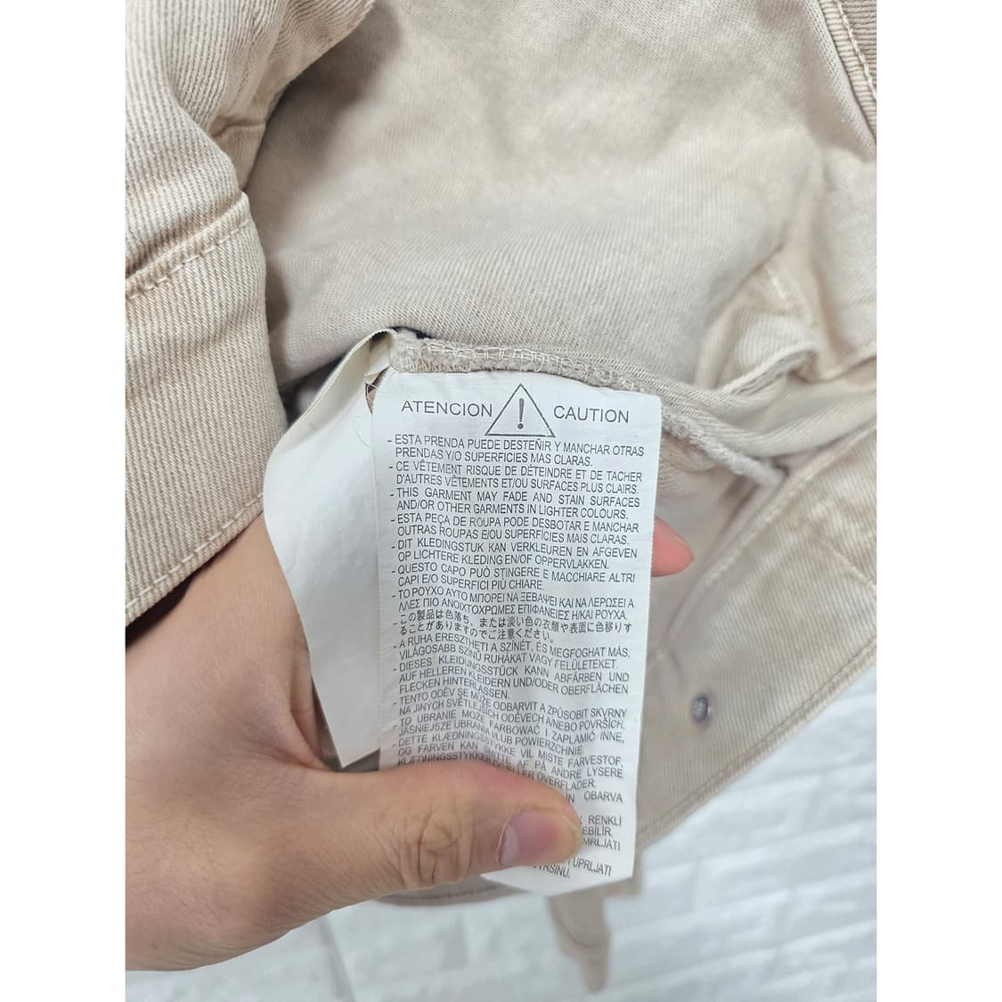 택포) 자라 베이지 데님 자켓 XL efj 상품이미지3