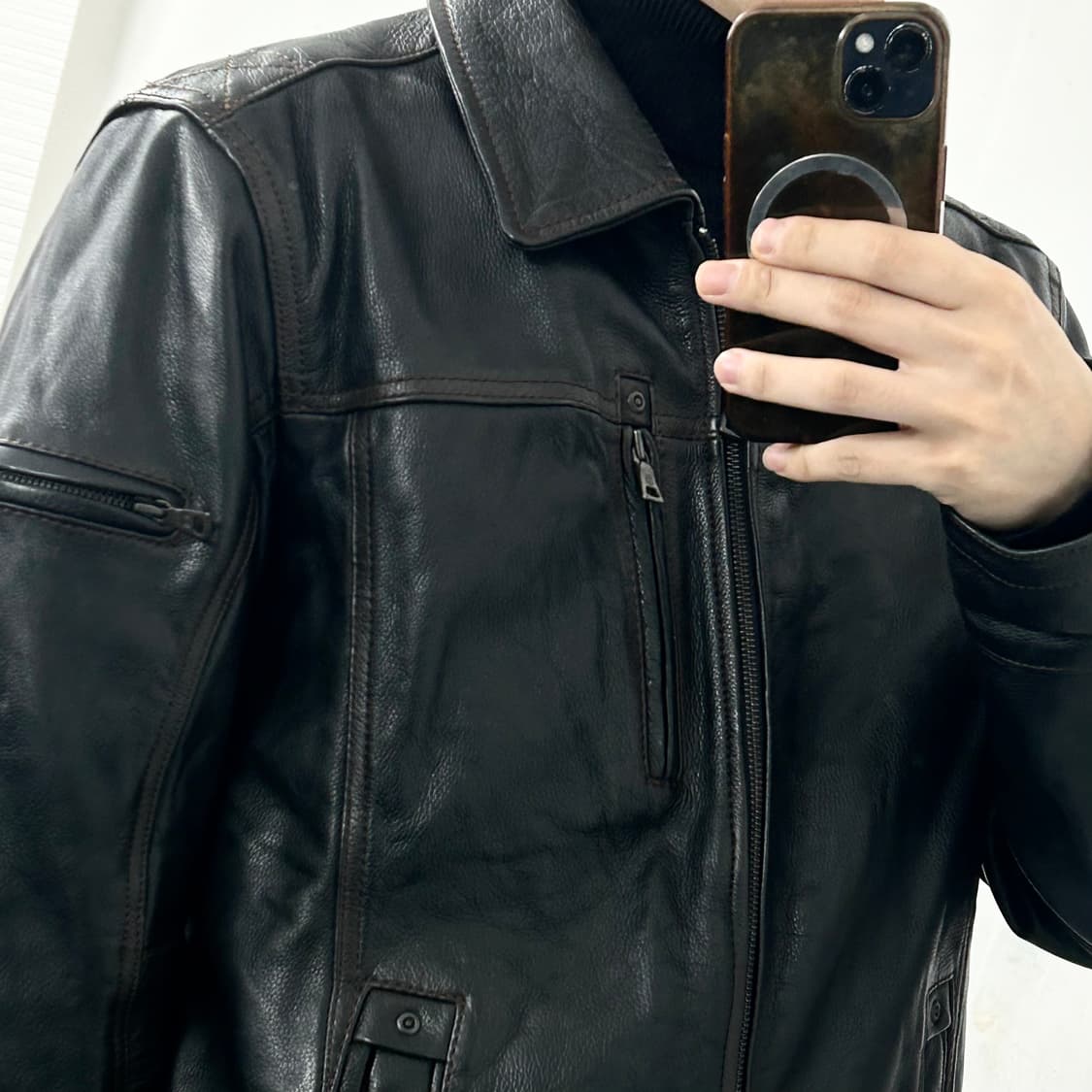 DANIER 소가죽 라이더 자켓 상품이미지3