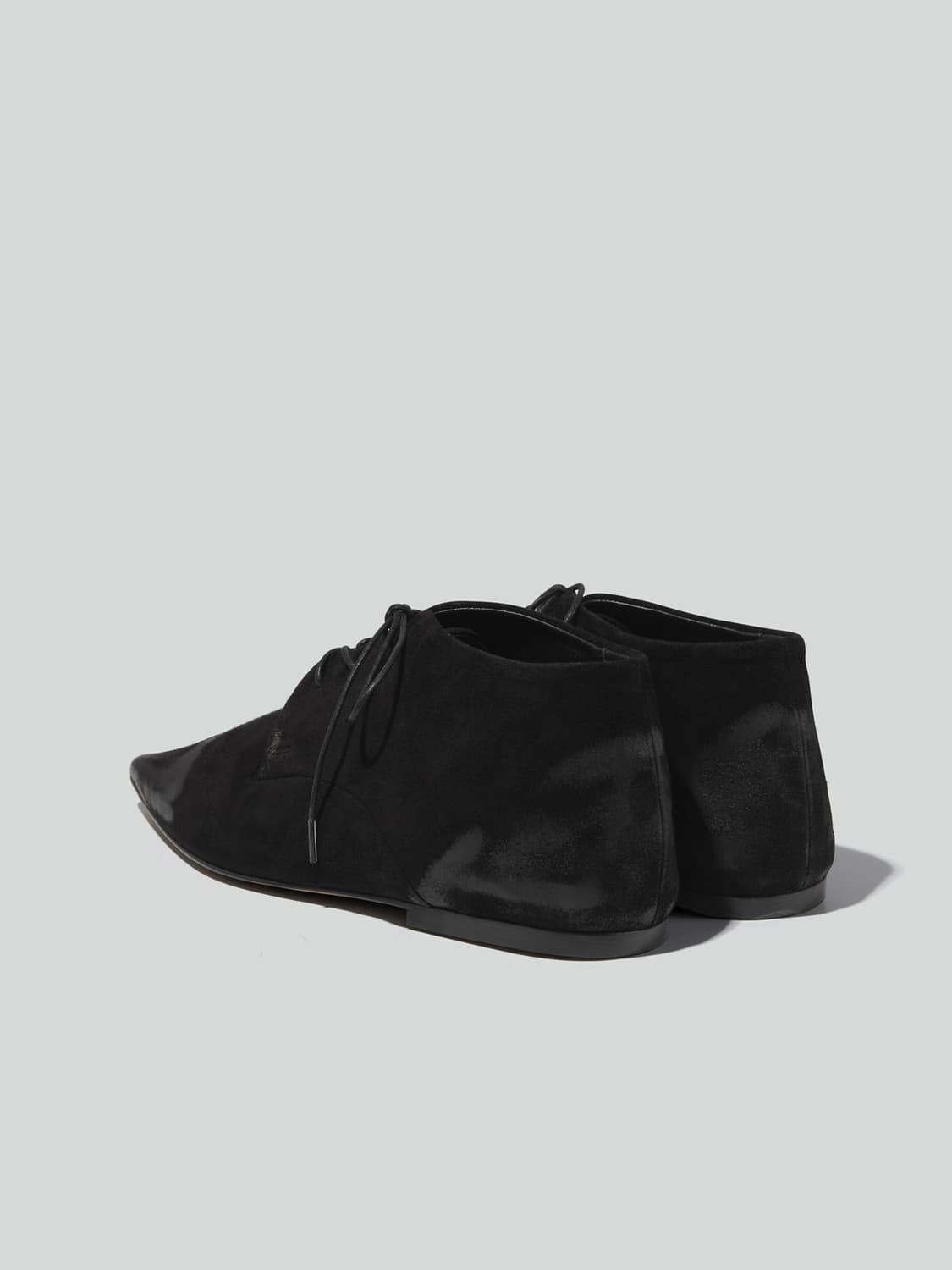 렉토 스웨이드 하이넥 포인트 토 더비 슈즈 부츠 블랙 상품이미지4