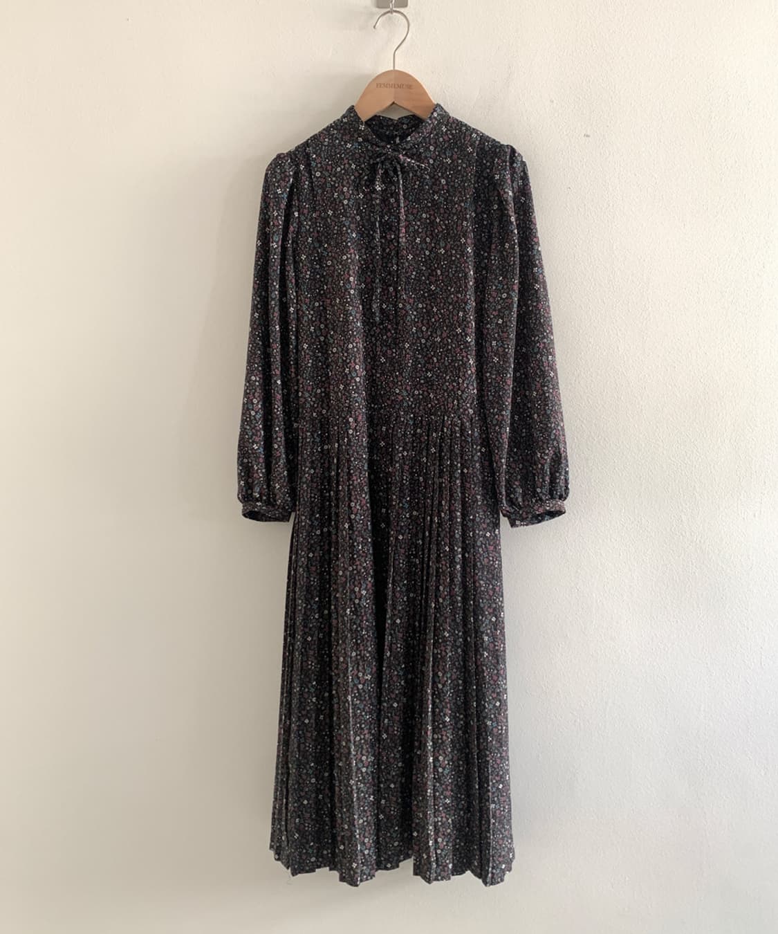 (Vintage)Floret Ribbon Collar Dress 상품이미지1