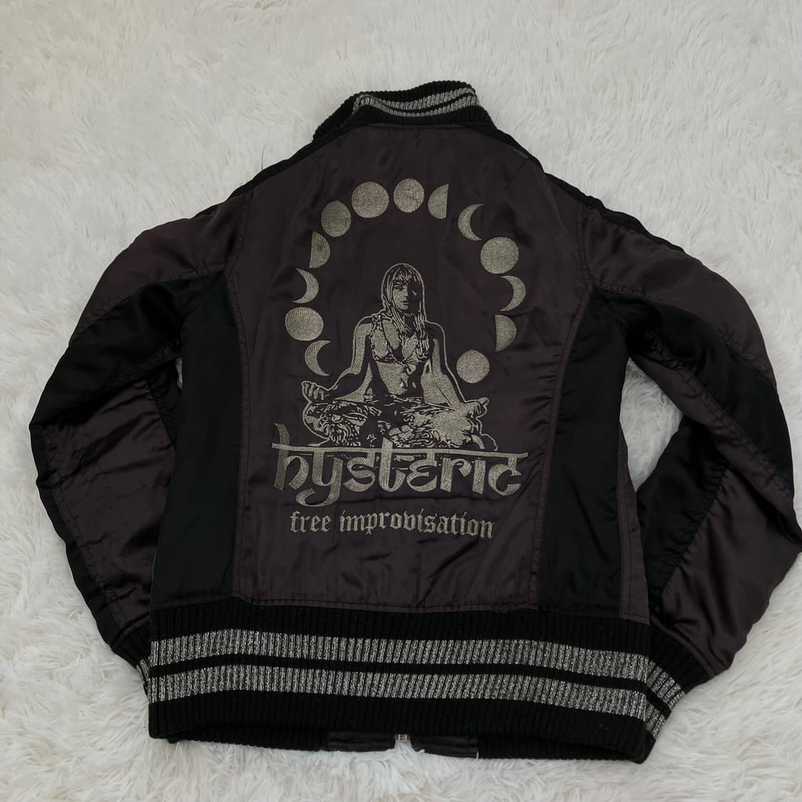 히스테리 글래머 문워크 누빔 블루종 y2k 스트릿 갸루 펑키 일본 상품이미지1