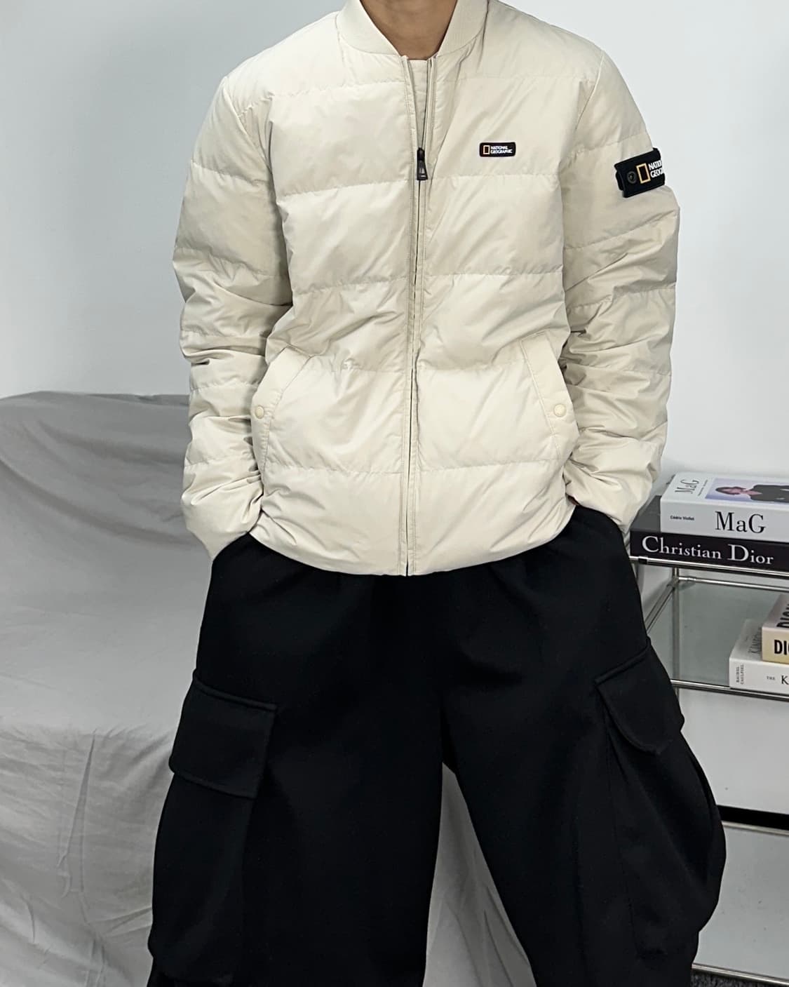 네셔널 지오그래픽 와펜 덕다운 경량패딩 M 상품이미지1