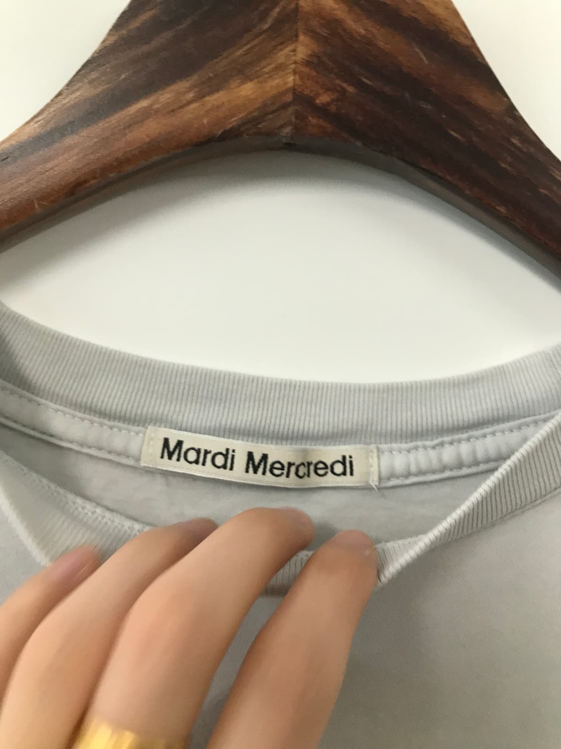 마르디 메크르디 빅로고 화이트 반팔 티셔츠 상품이미지5