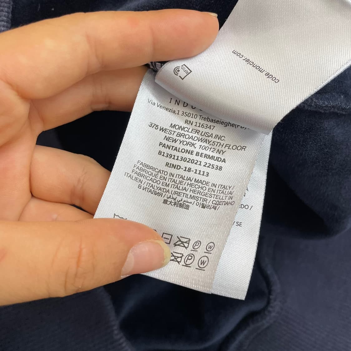 몽클레어 Moncler 네이비 빅로고 기모 맨투맨 L 상품이미지4