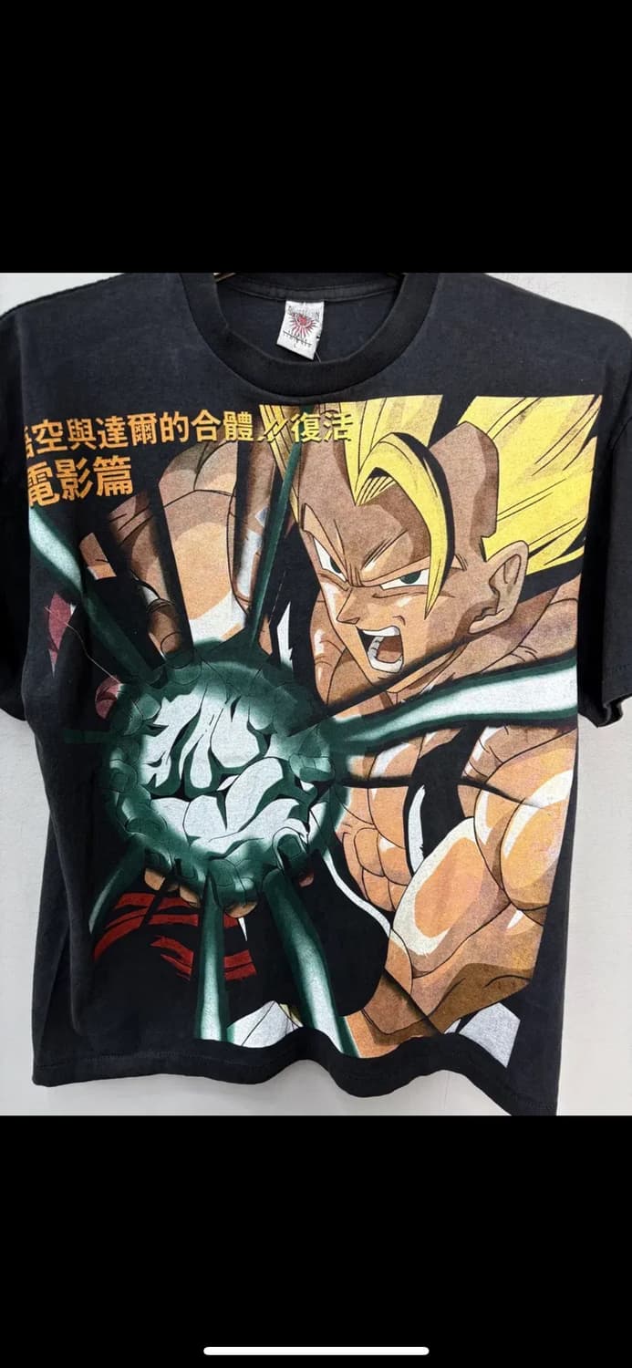 빈티지 드래곤볼 Z손오공 복각 블랙 반팔티 H2498 상품이미지3