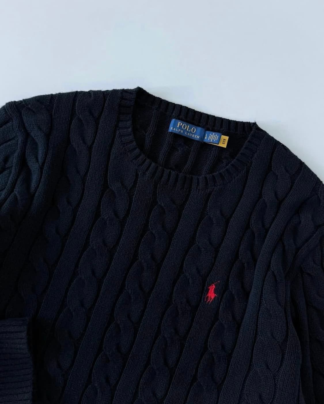폴로 랄프로렌 케이블 니트 네이비 상품이미지3