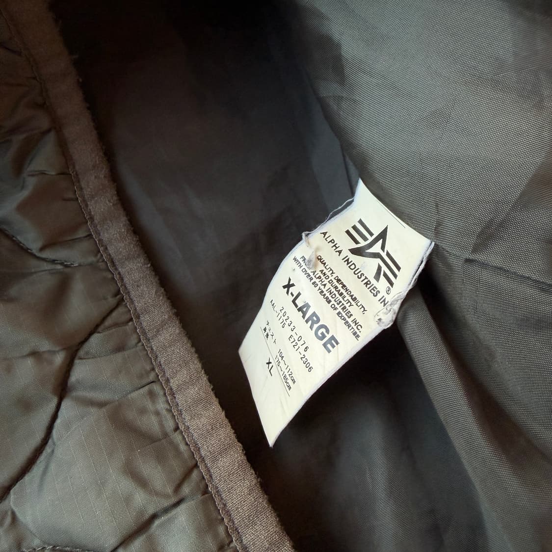 알파 인더스트리 퀼팅 라이너 자켓 상품이미지9