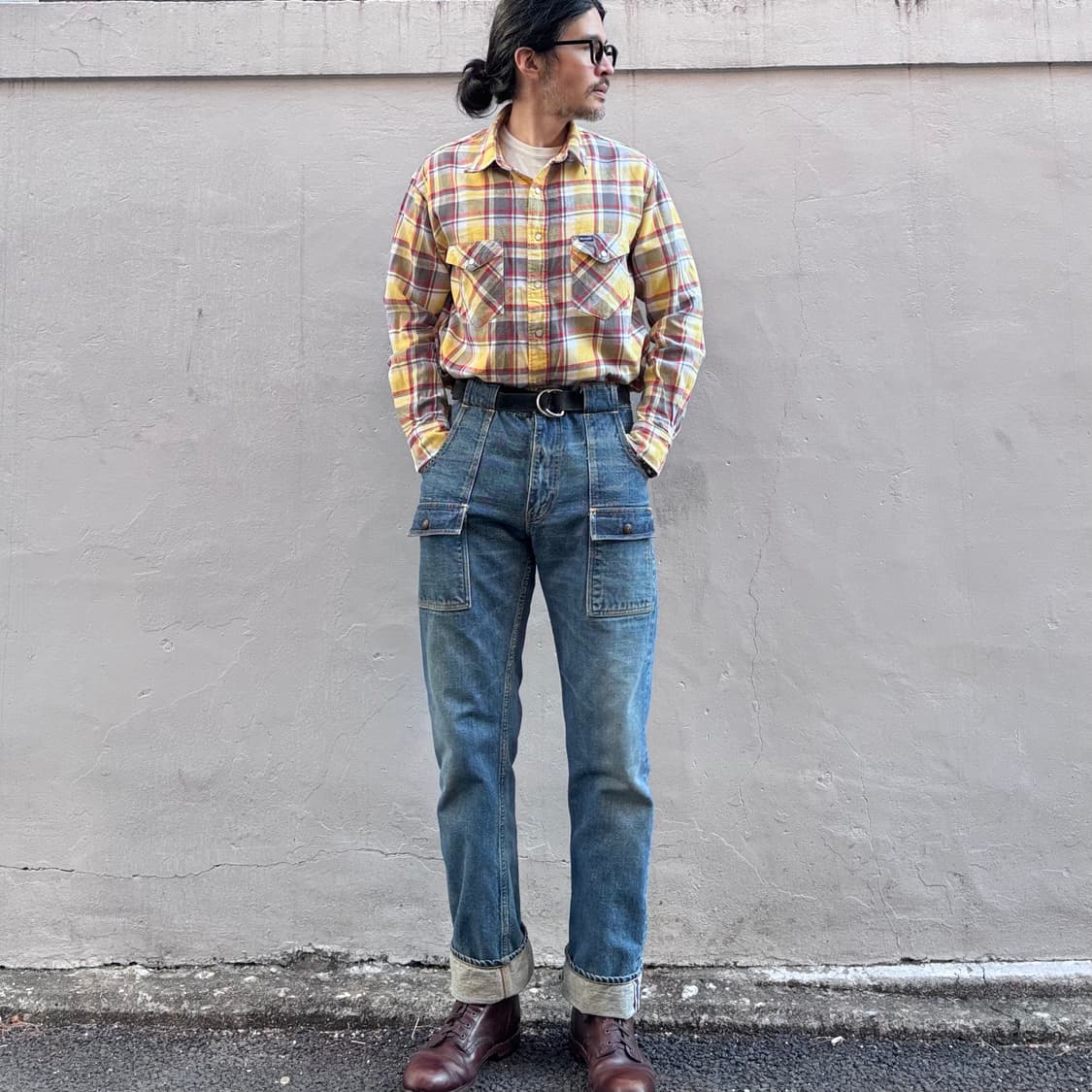 일본 웨어하우스 부쉬 셀비지 데님 팬츠 상품이미지1