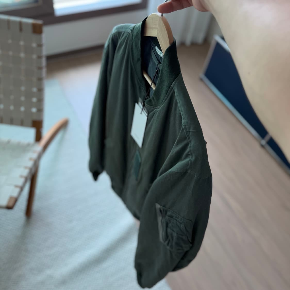 아프레쎄 빈티지 실크 플라이트 자켓 에크루 별주 4사이즈 (새상품) 상품이미지5