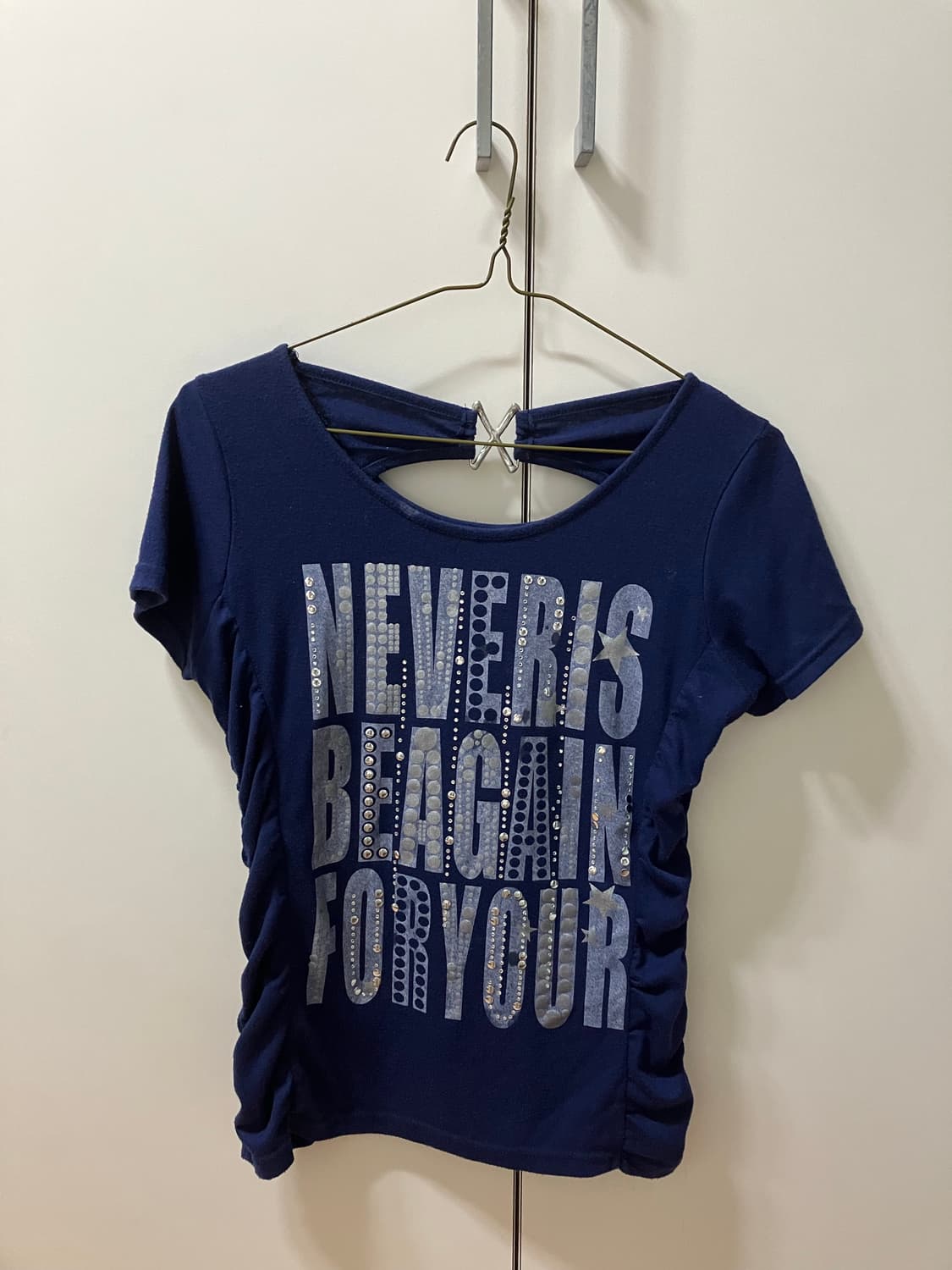 빈티지 네이비 반팔 와투케 Y2K 00 데스라이즈 데라 상품이미지1