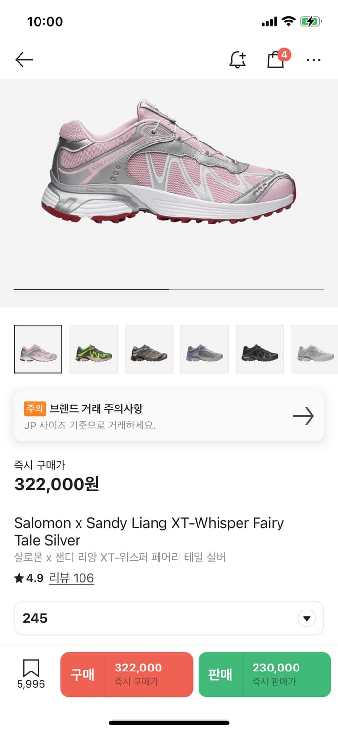살로몬 샌디리앙 xt - 위스퍼페어리테일실버 245 상품이미지1