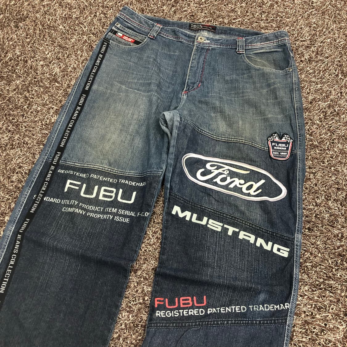 후부 올드스쿨 립합 포드 머스탱 데님 팬츠 상품이미지2