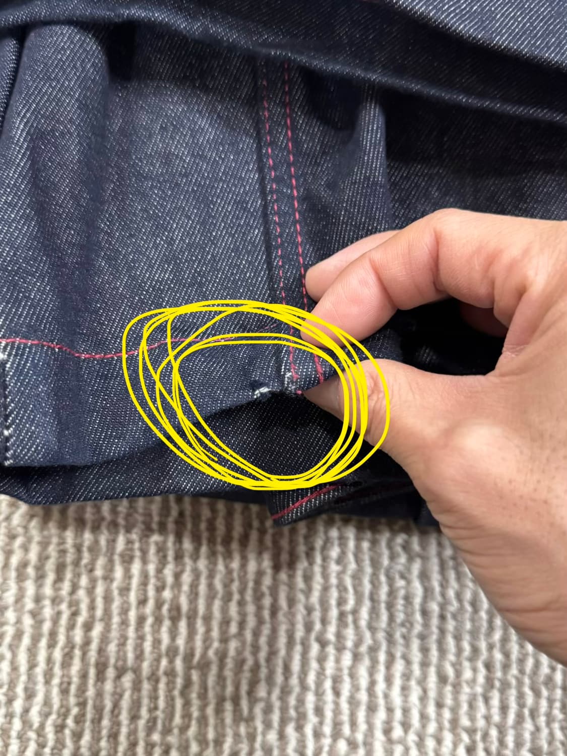 [새제품/L] emobrother 커브드 데님 상품이미지8