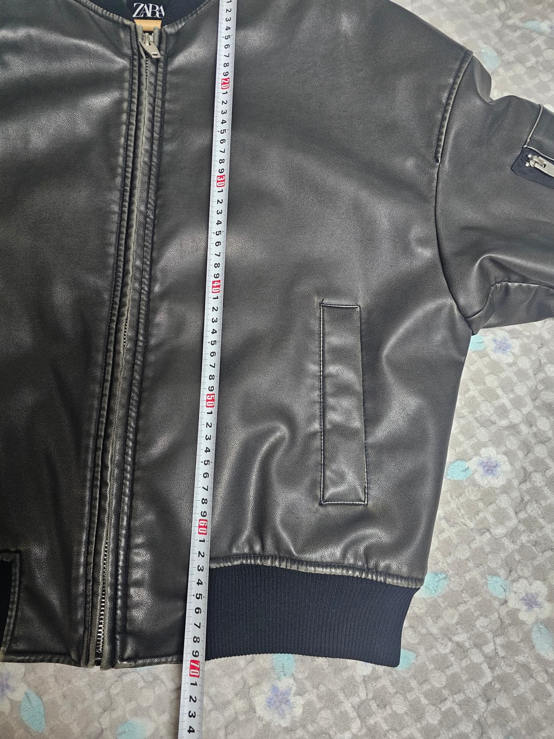 자라 남성 빈티지 가죽자켓 110 상품이미지5