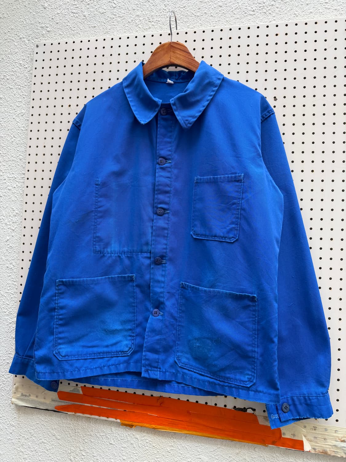 WASHED BLUE OLD VINTAGE FRENCH 프렌치워크자켓 상품이미지3