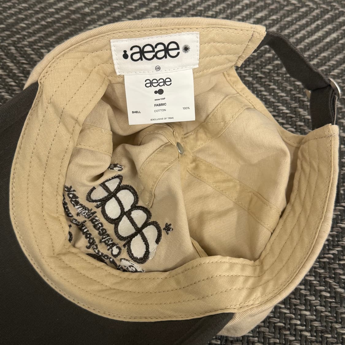 에이에이(aeae) 볼캡 모자 베이지/블랙 (OS) 상품이미지3