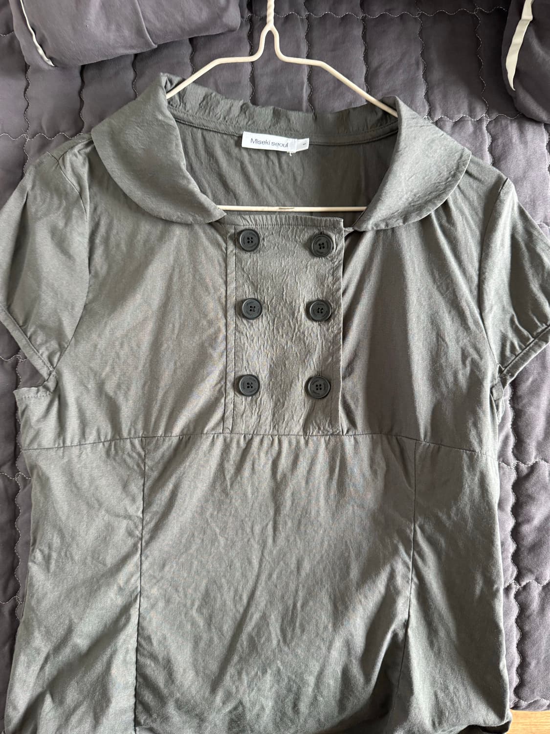 미세키서울 Double button shirts top 차콜 상품이미지2