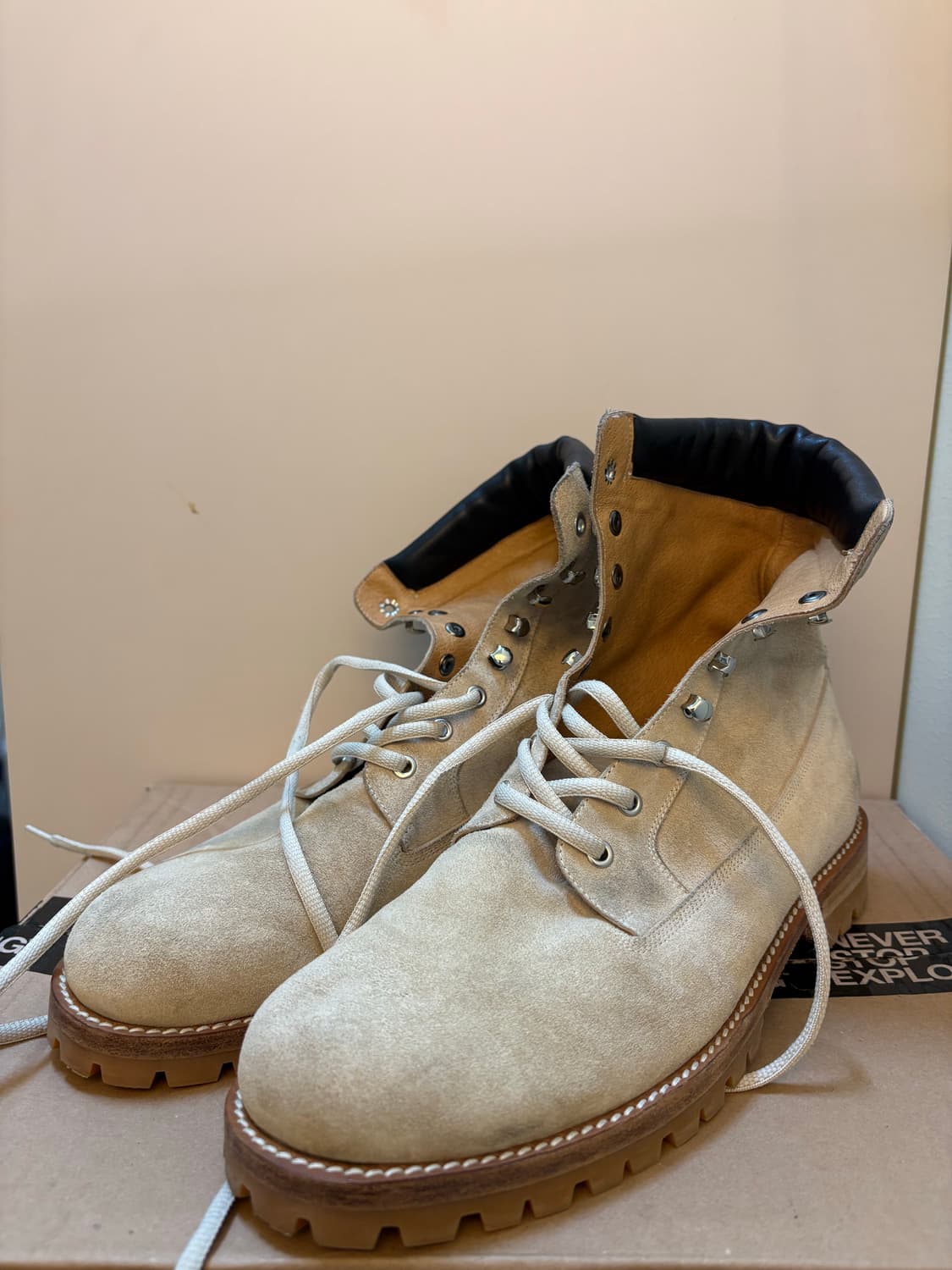 Italy 스웨이드 레더 헤리티지 워크 부츠 270 상품이미지2