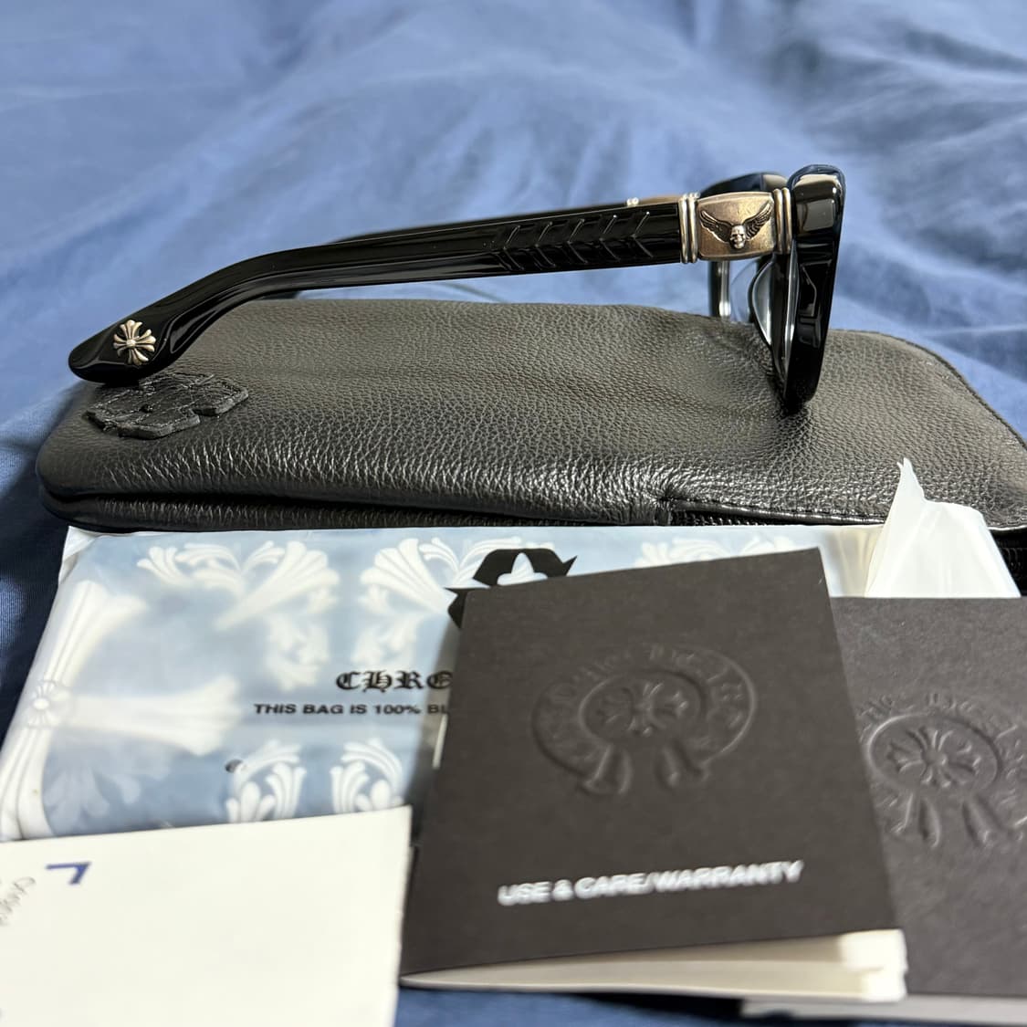 (OS) 25FW 크롬하츠 WELL HELL YEAH 안경 블랙 은장 상품이미지4