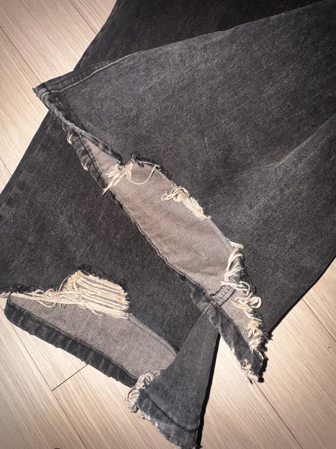 Oil Wash Wide Leg Denim Pants  상품이미지5