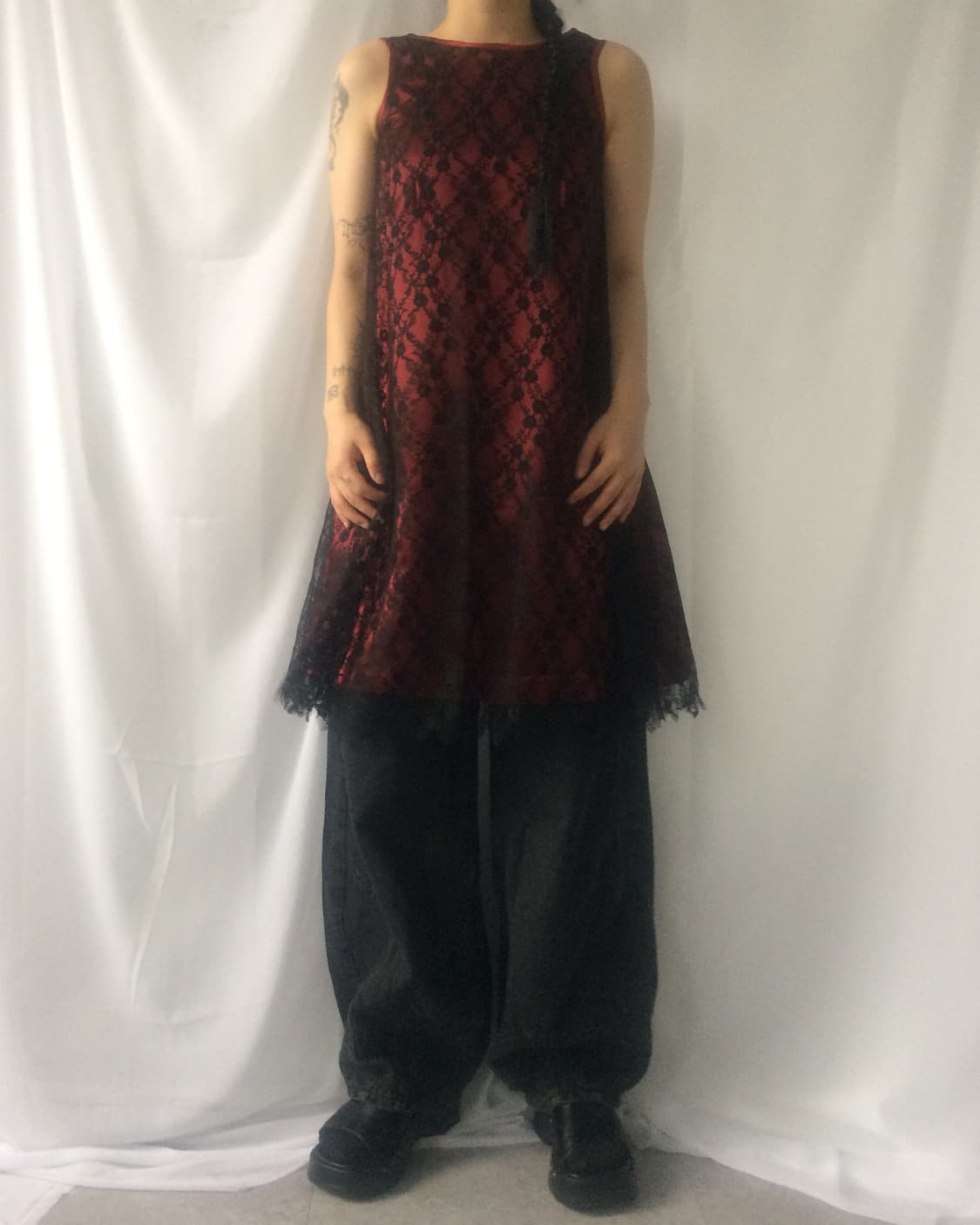 Lace layered sleeveless onepiece 상품이미지7
