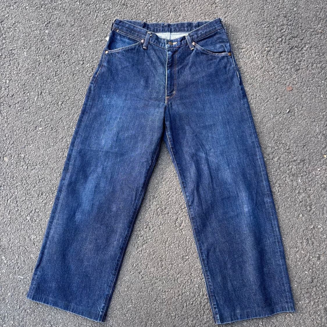 일본 랭글러 와이드 셀비지 데님 팬츠 상품이미지4