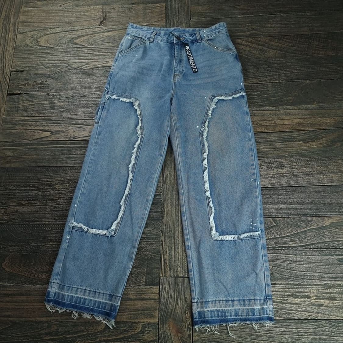 [파르티멘토] (새상품) 컷아웃 더블니 데님 워크 팬츠 M18892 상품이미지1