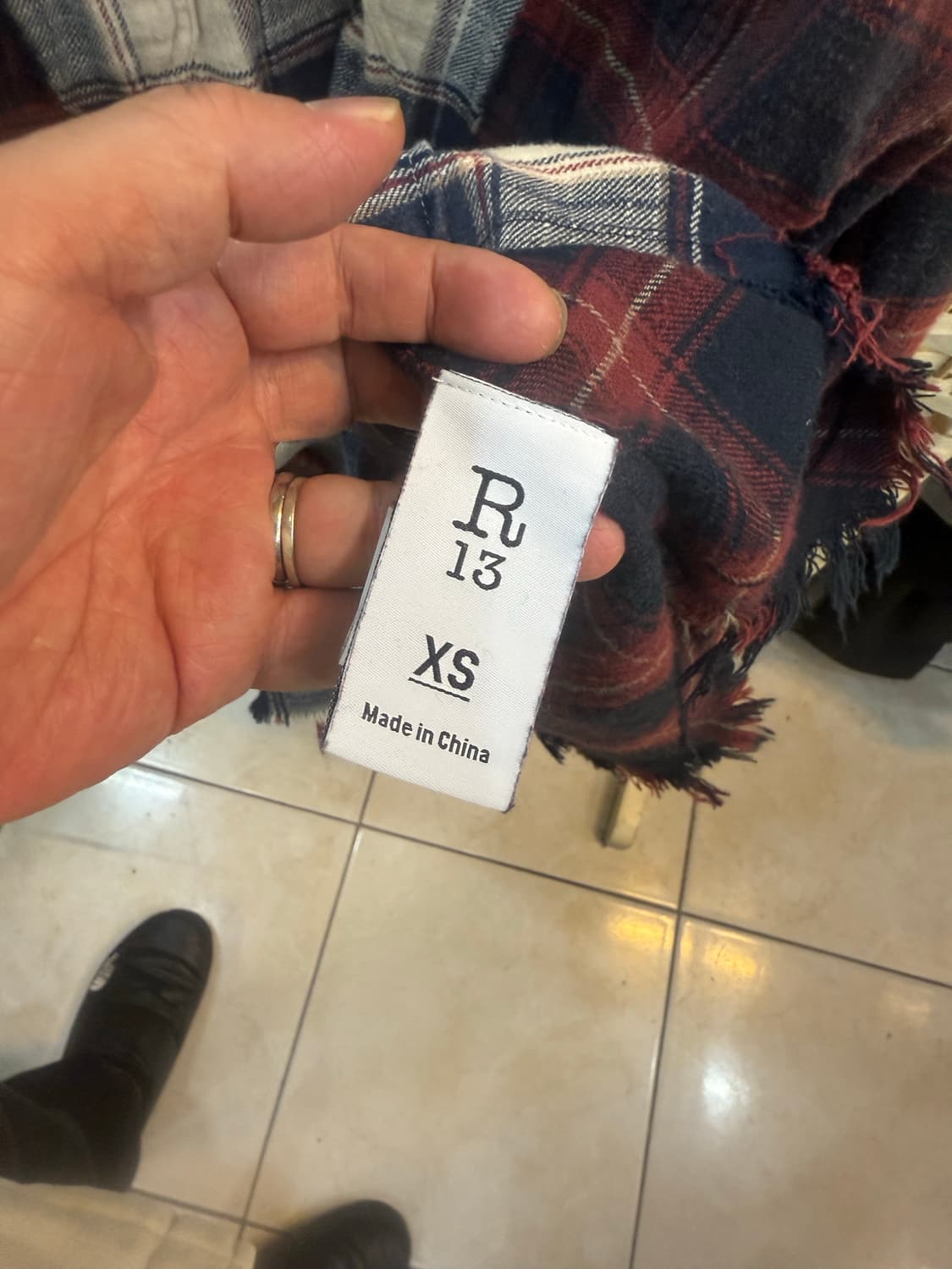 XS/100/20ss 정품 R13 플라넬 셔츠 팝니다 상품이미지3