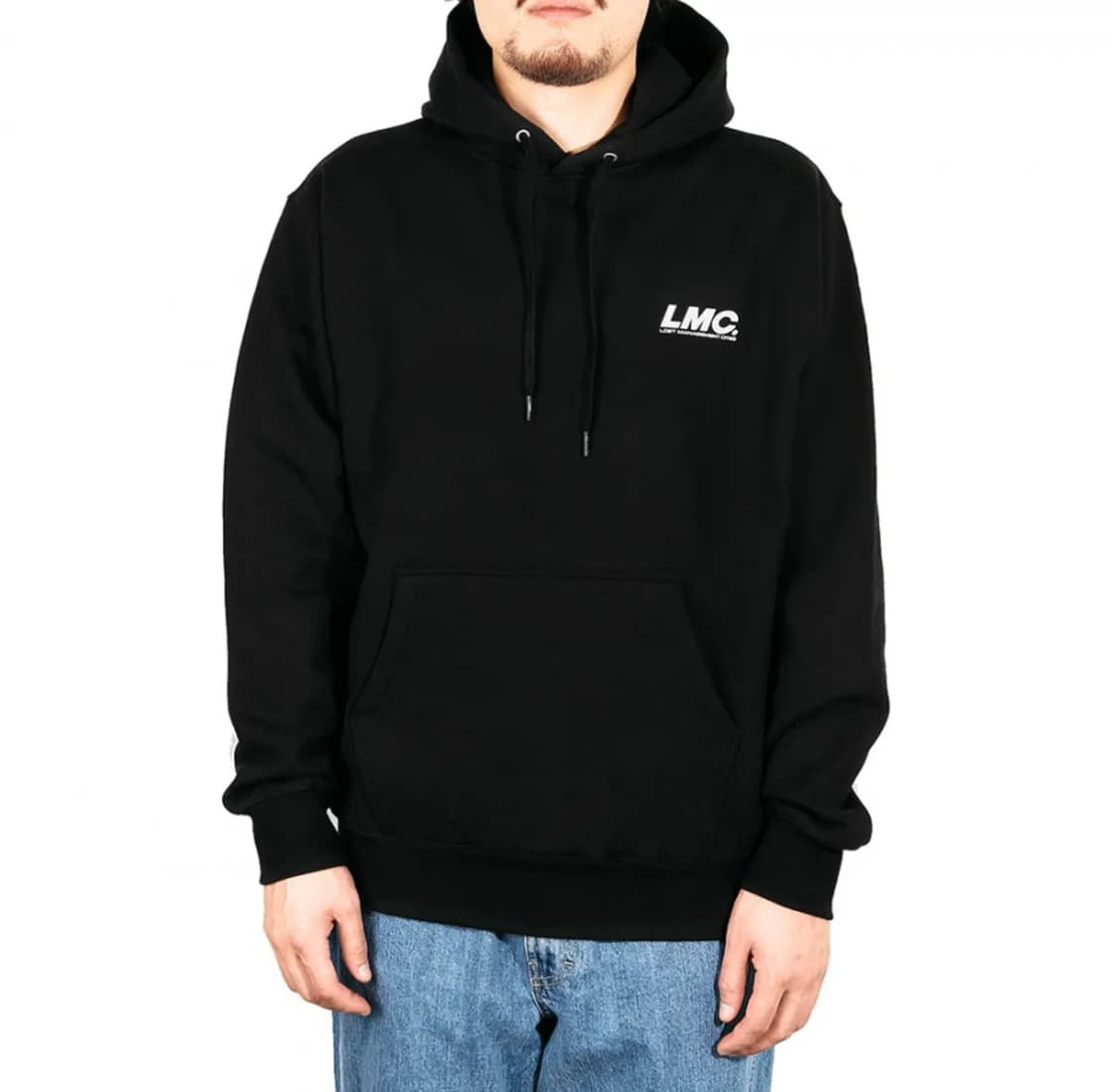 엘엠씨 버티컬 이탤릭 로고 후디 블랙 상품이미지2