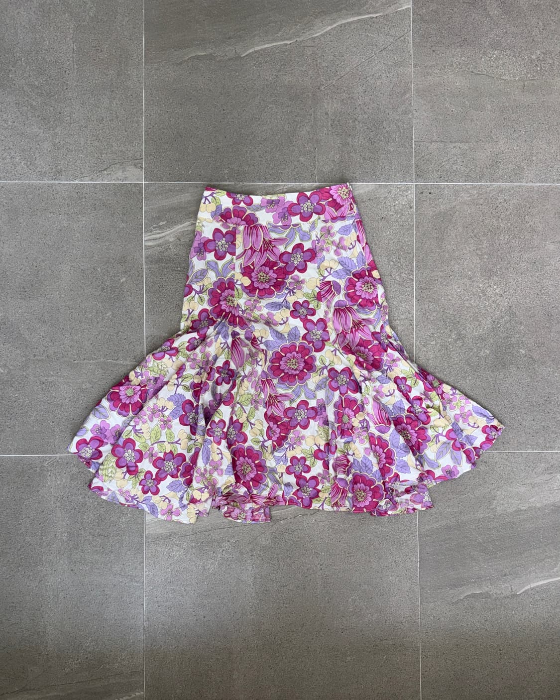 Pink lavender oriental floral skirt  상품이미지1