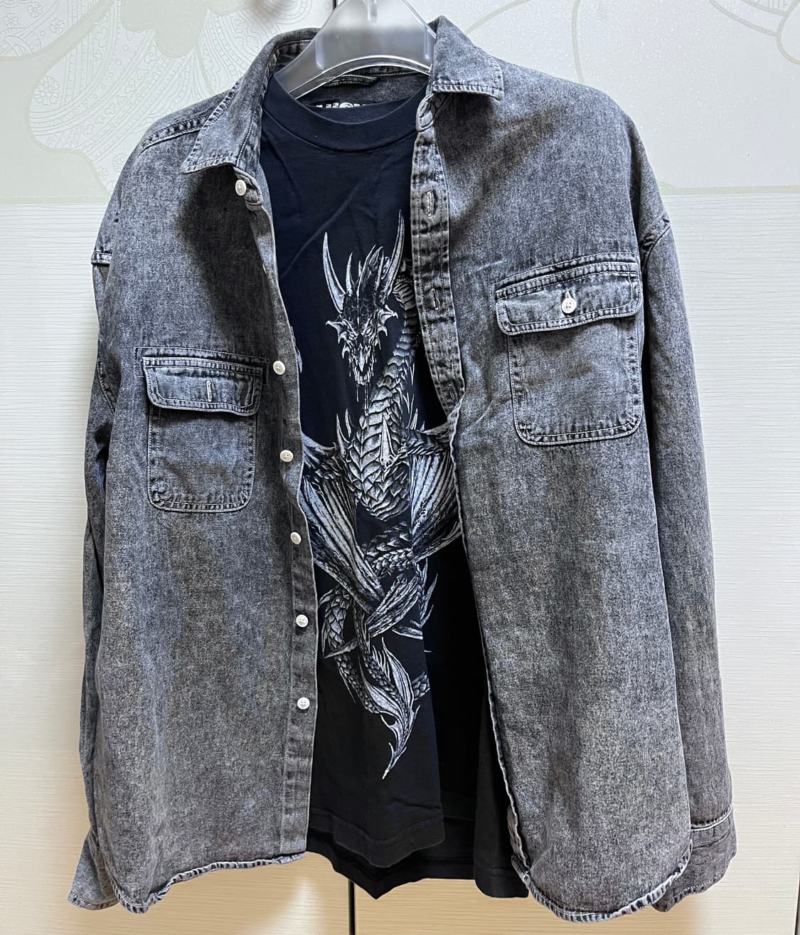 빈티지 롱슬리브 + 흑청 남방 상품이미지6