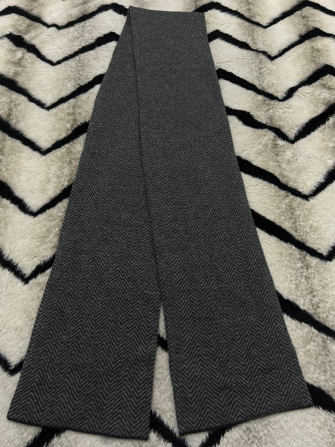 폴로랄프로렌 헤링본 메리노울 머플러/그레이 상품이미지3