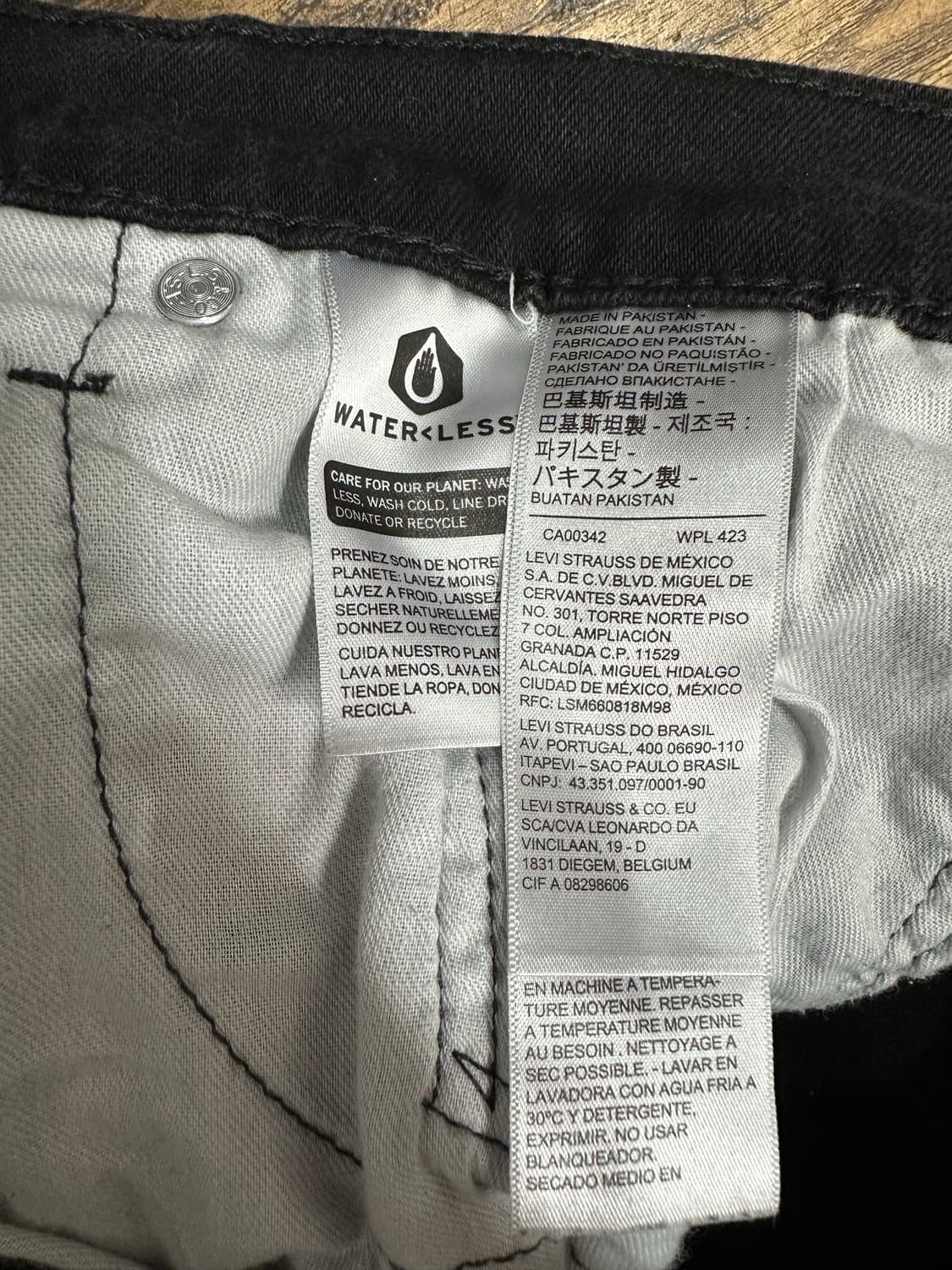 리바이스 502 블랙진 W34 L32 상품이미지7