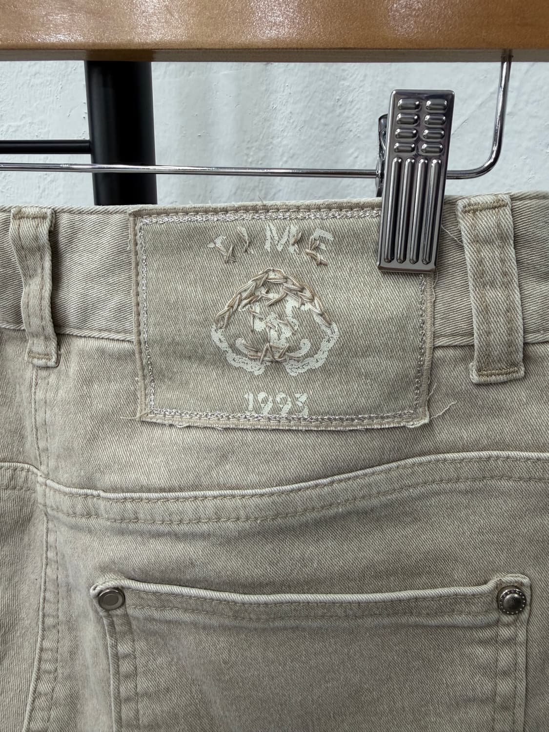 정품)TIME 타임 한섬 21ss 베이지 데님팬츠 64 상품이미지6