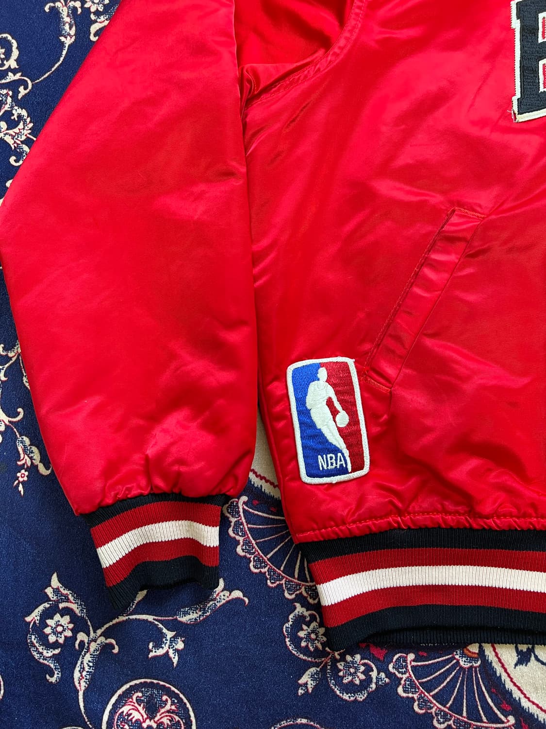 80s 스타터 시카고 불스 사틴 자켓 상품이미지6