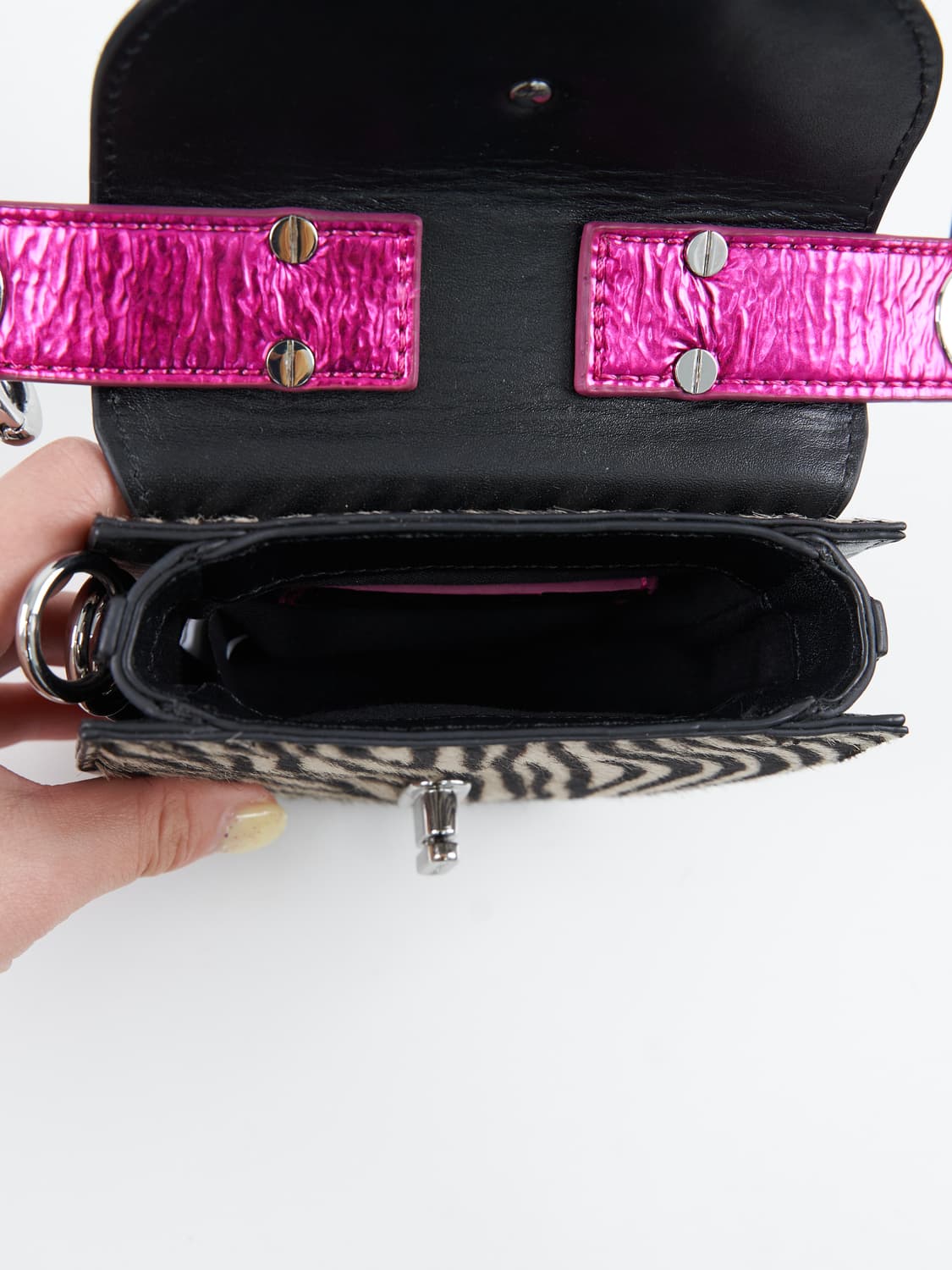 DIESEL Real fur zebra mini bag 상품이미지4
