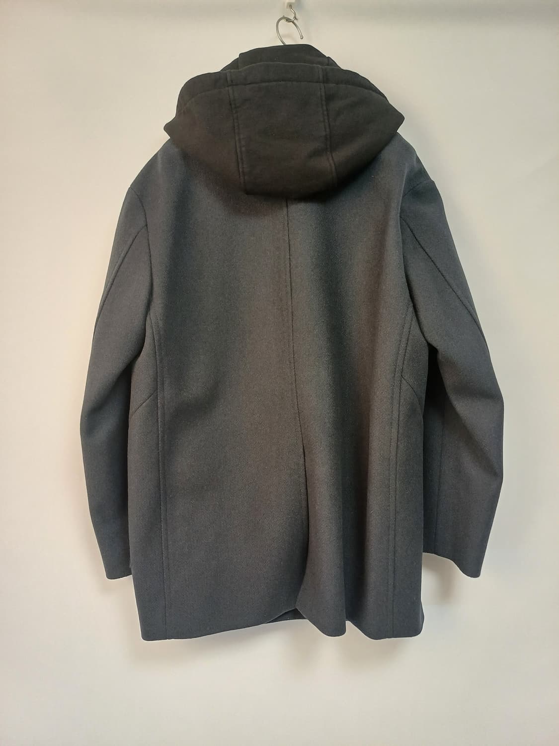 지오송지오 블루네이비 후드탈부착 캐시미어 더블하프코트 상품이미지3