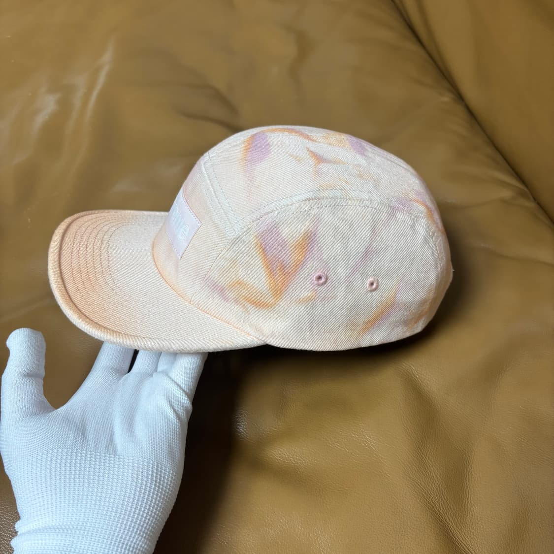 슈프림 캠프캡 모자 박스로고 워시드 데님 피치 상품이미지4