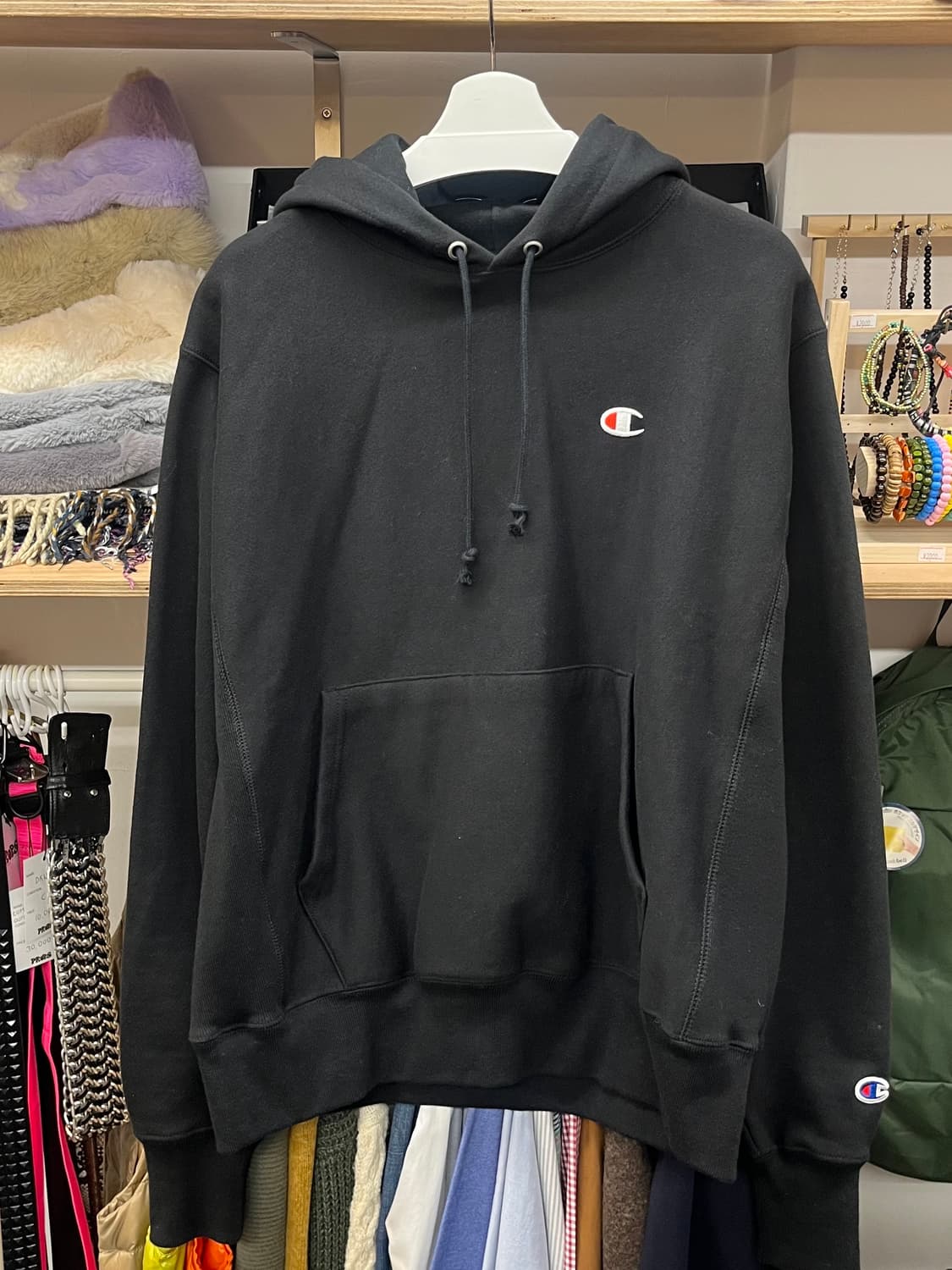 [95] 챔피온 리버스위브 블랙 후드티 M  상품이미지1