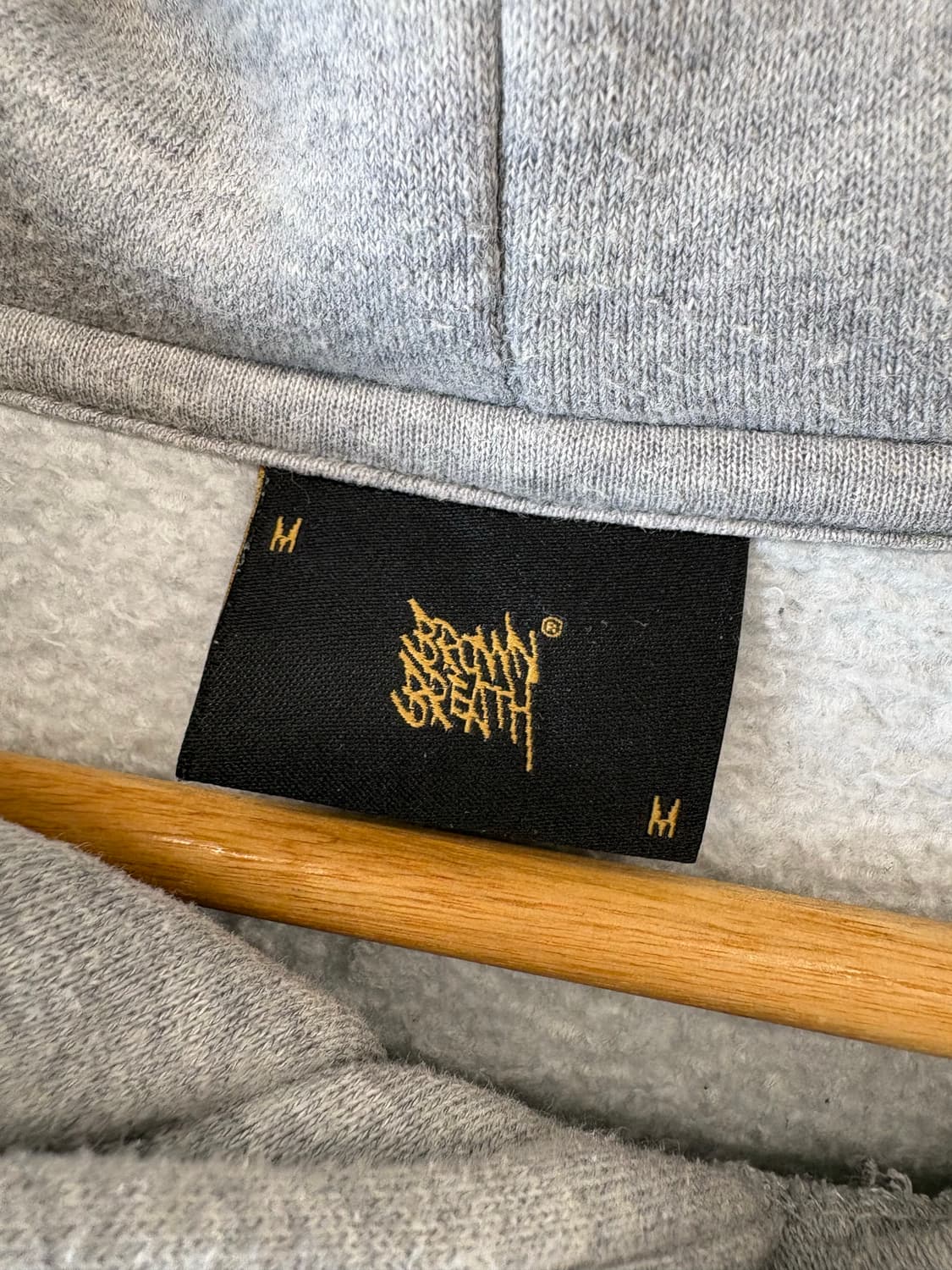 브라운브레스 빅로고 그레이 후드티 상품이미지7