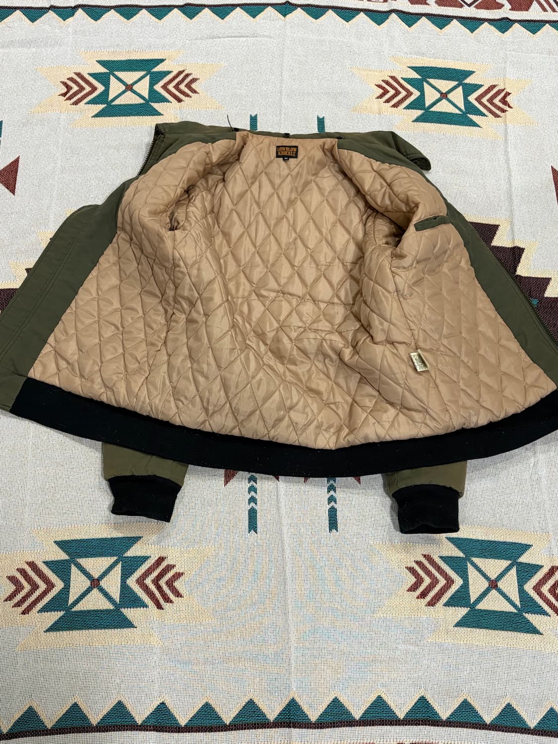 로우블로우너클 체인 스터드 플라이트 바이커 자켓 상품이미지8