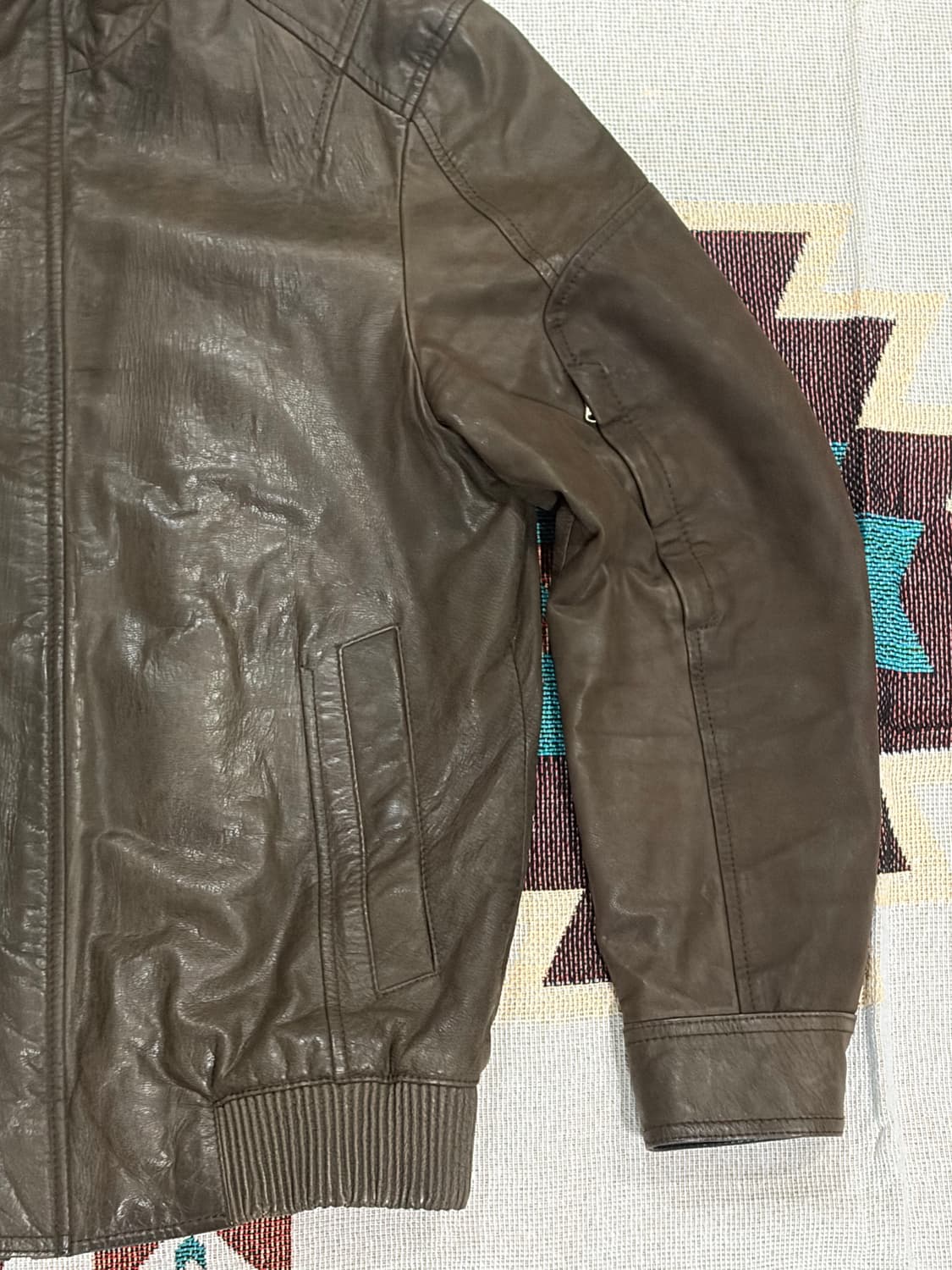 Comodo square 염소가죽 바이커 라이더 자켓 상품이미지2