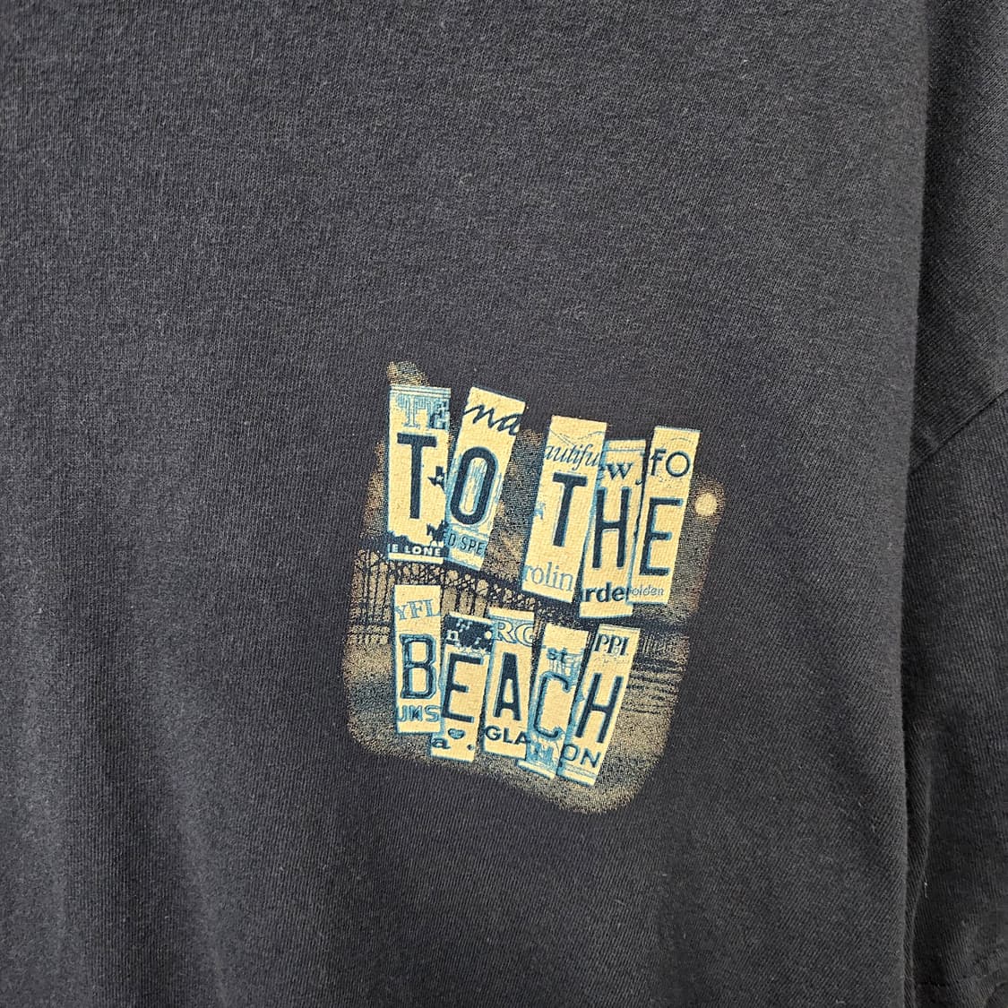 USA 90's To the beach 그래픽 프린팅 빈티지 반팔티 상품이미지3